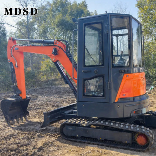 Weatherproof Small Excavator 0.8-2 Ton Micro Digger Heavy Duty For Outdoor Use 1.8 Ton Hydraulic Digger  Full Accessories
