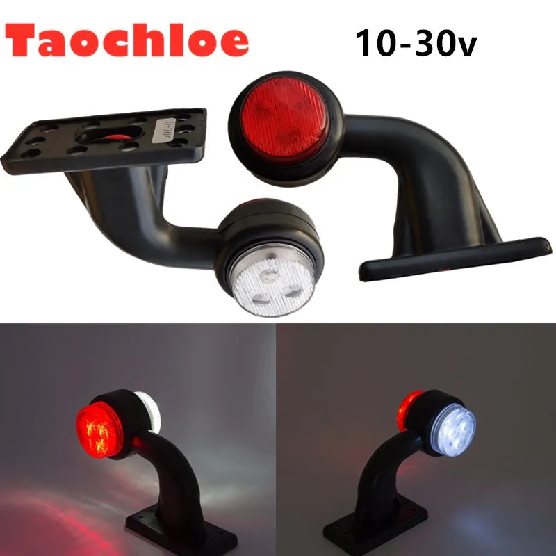 1pair 10-30v LED Side Outline lights Stalk lamp Marker Light Lamp E8 E-MARK Trailer Truck Lorry tractor bus indicator lights