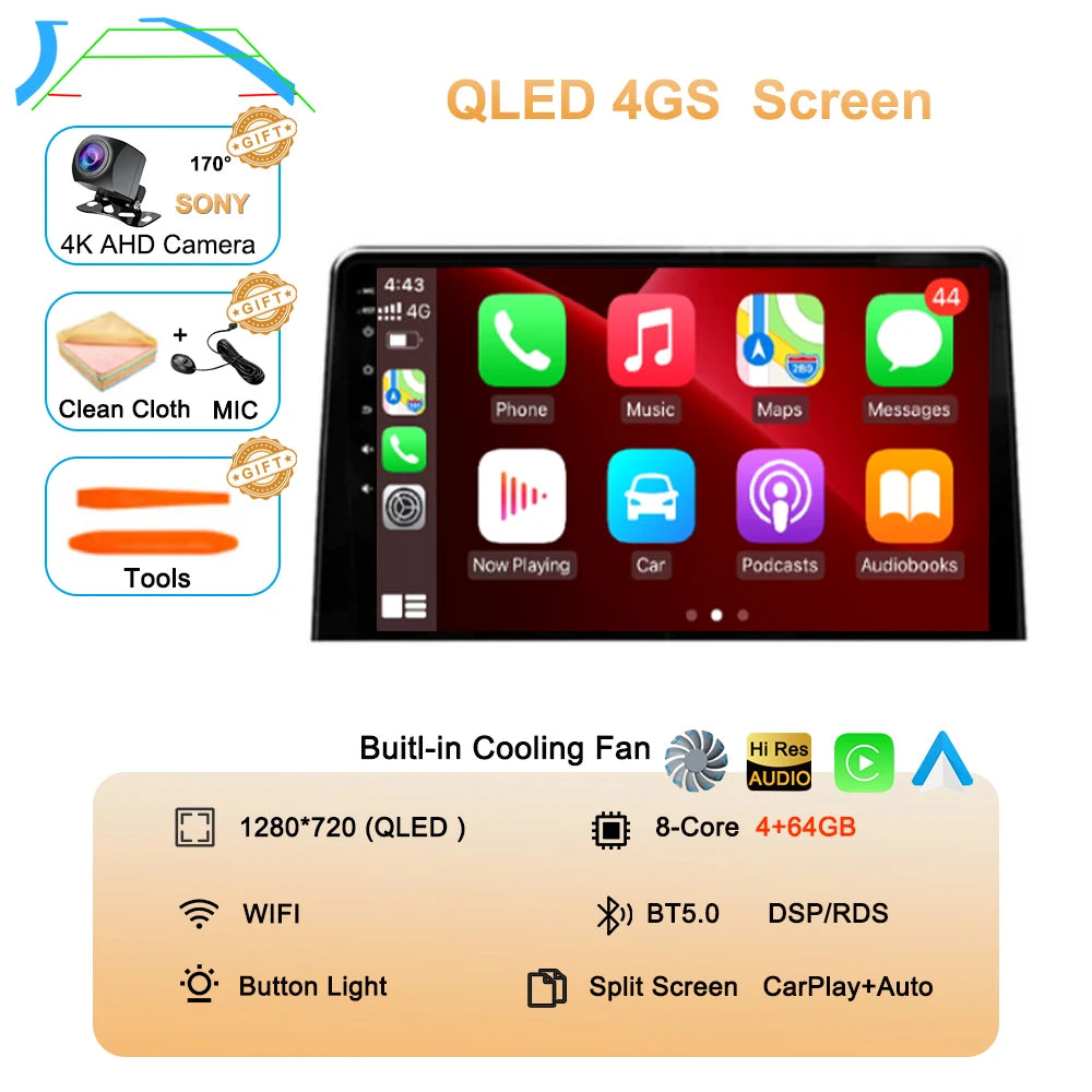 Carplay Car Radio For Citroen Berlingo 2019 Peugeot Partner Rifter 2020 Android 16 For Opel Combo Multimedia Player Stereo Audio