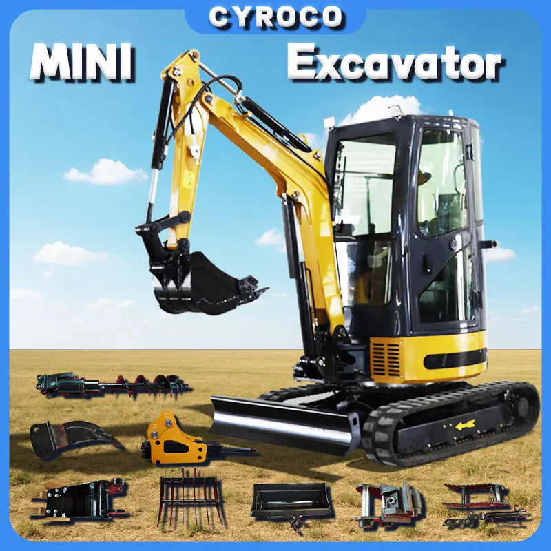 Factory Deal Mini Excavator 1 Ton 1.2 Ton Customized EURO 5 Excavator Kubota Engine Crawler Excavator Free Shipping