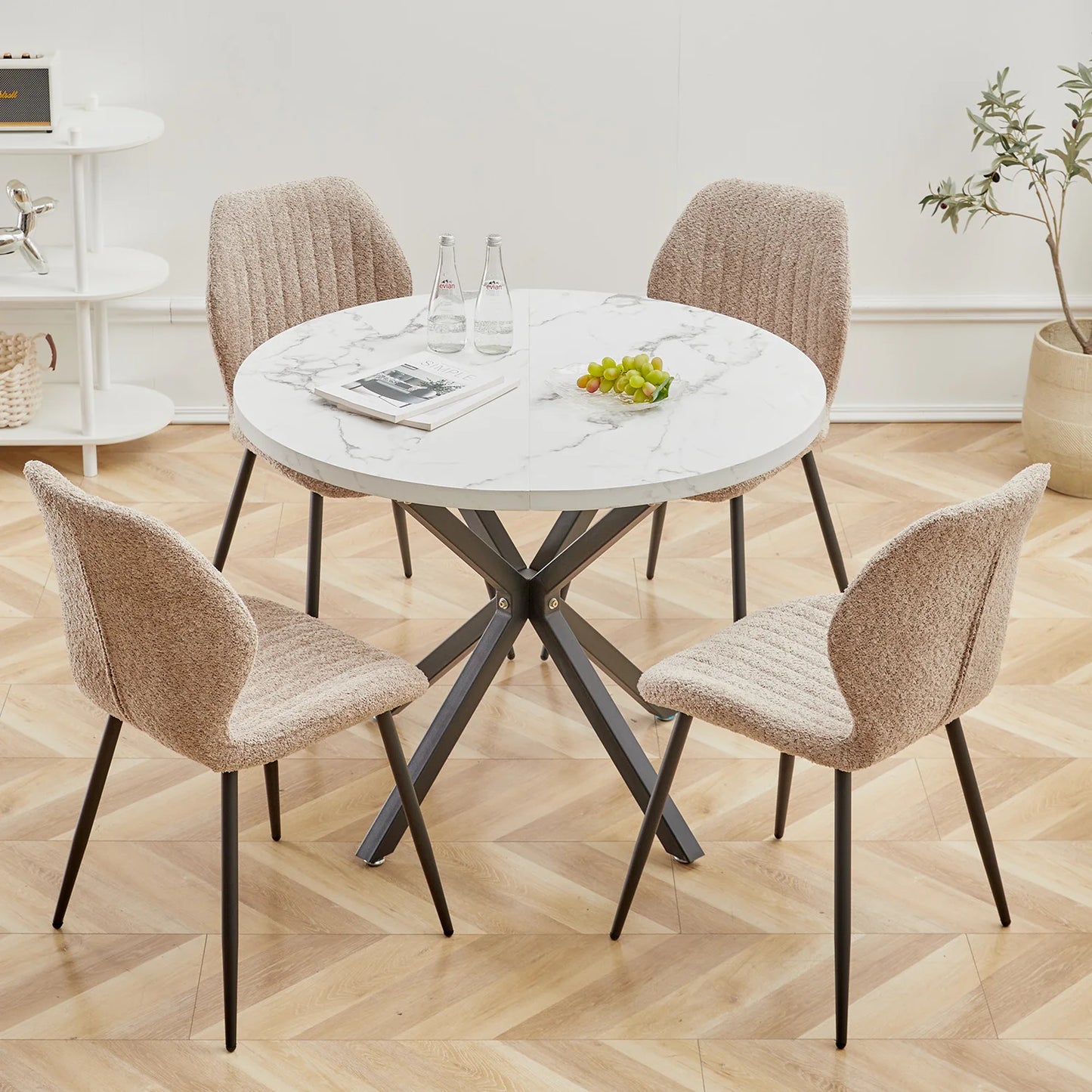 4Pcs/Set Modern Dining Chairs Padded Seat Iron Legs Nordic Minimalist office Chairs For Kitchen Living/Dining Room Restaurant
