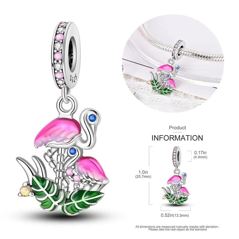 New 925 sterling silver bow star love pink series charm beads suitable for 3mm original bracelet DIY fashion jewelry gift