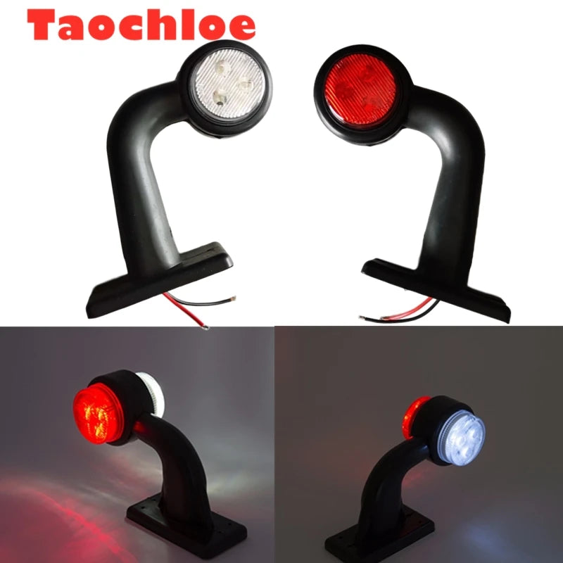 1pair 10-30v LED Side Outline lights Stalk lamp Marker Light Lamp E8 E-MARK Trailer Truck Lorry tractor bus indicator lights
