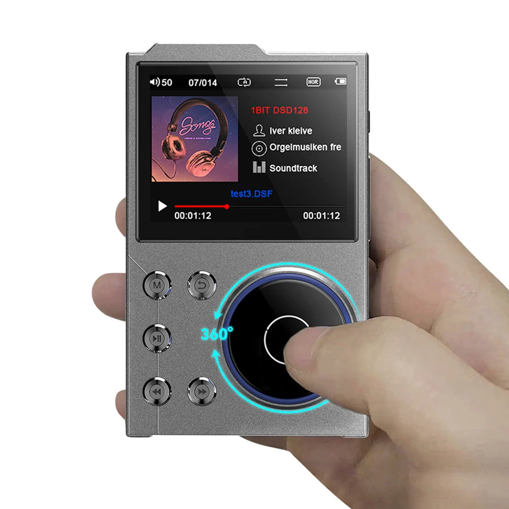HiFi MP3 Player HiFi Lossless Audio Player Bluetooth-Compatible 5.3 Portable Digital Audio Music Player Support Up To 256GB
