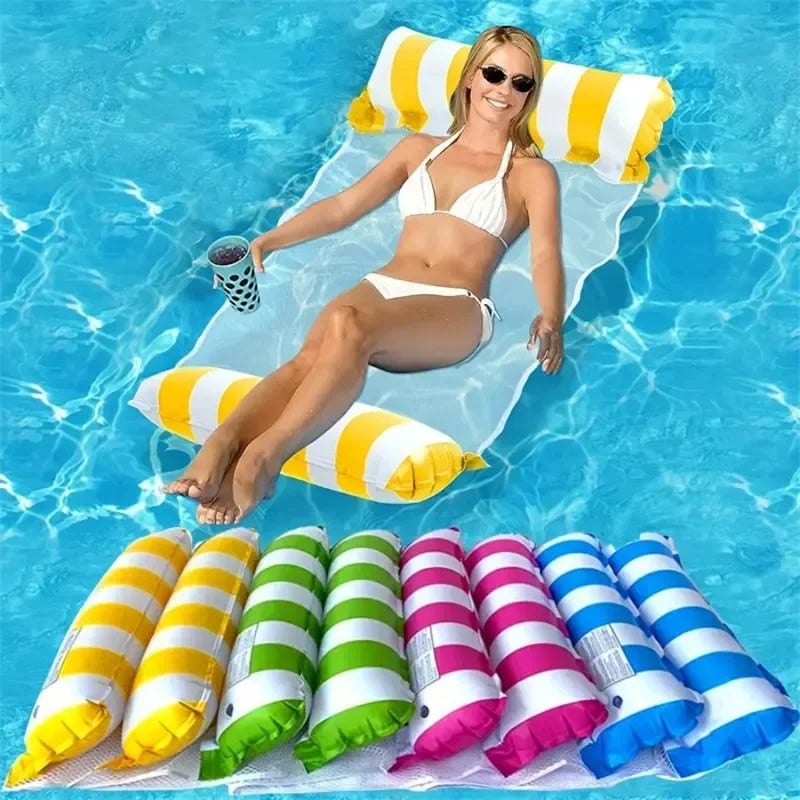 Inflatable Pool Floats Adult Hammock 4-in-1 Adult Water Hammock,Saddle,Drifter,Lounger,Floats Rafts Swimming Pool Lake Beach