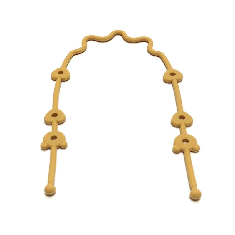 Silicone Pacifier Chain Secure Straps Toy & Cup Holder for Strollers & Chairs