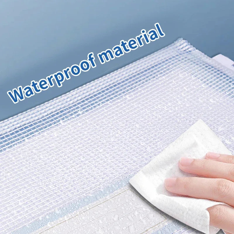 Zipper Mesh Bags A4/A5 Plastic Zipper Bags For Organizing Waterproof Clear Travel Bags Office Supplies Document，color random
