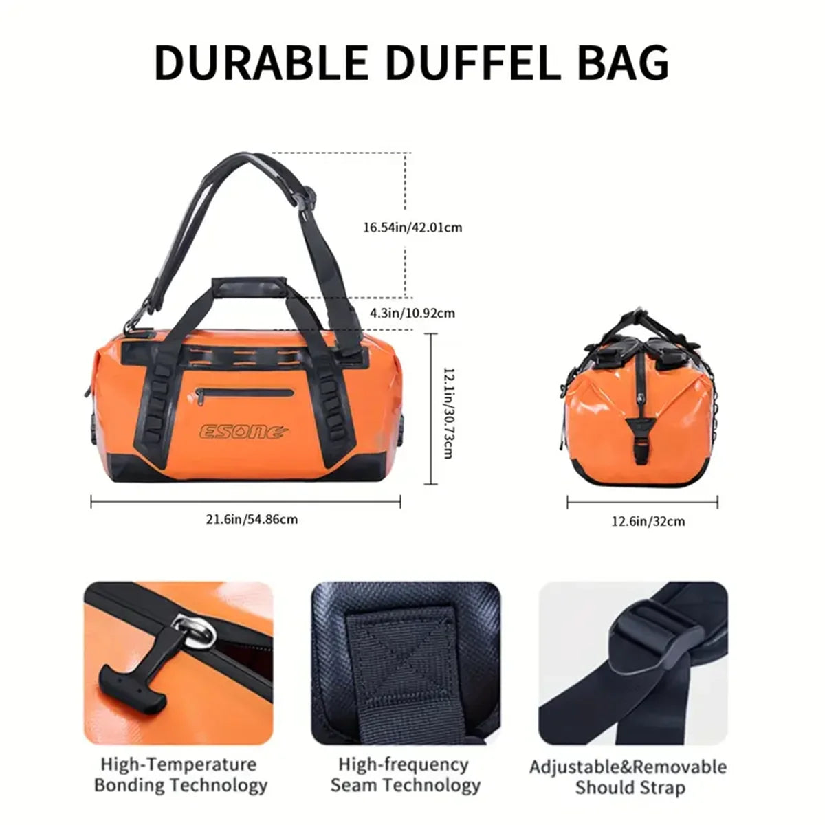 Waterproof Backpack for Women Men 50L Waterproof travel Bag Motorcycle Tail Dry Bags for Camping Boating Kayaking Fishing