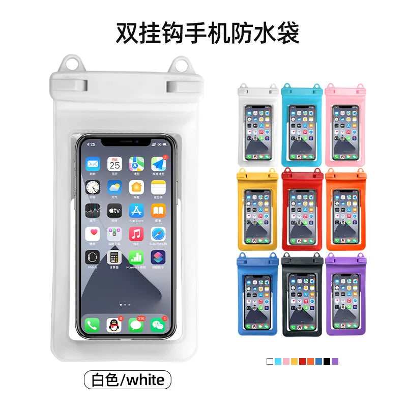 Universal Waterproof Mobile Phone Case Diving Surfing PVC Bags 7.5inch Phone Waterproof Pouch Cover Underwater Swimming Dry Bag