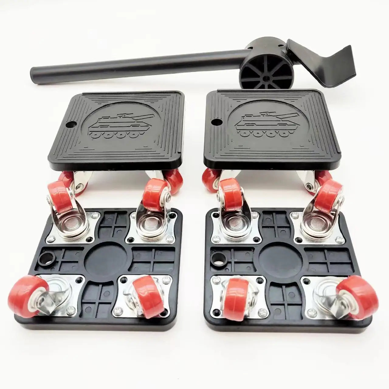 Furniture displacement device, universal wheel, heavy object moving tool, moving device, cabinet, sofa moving device