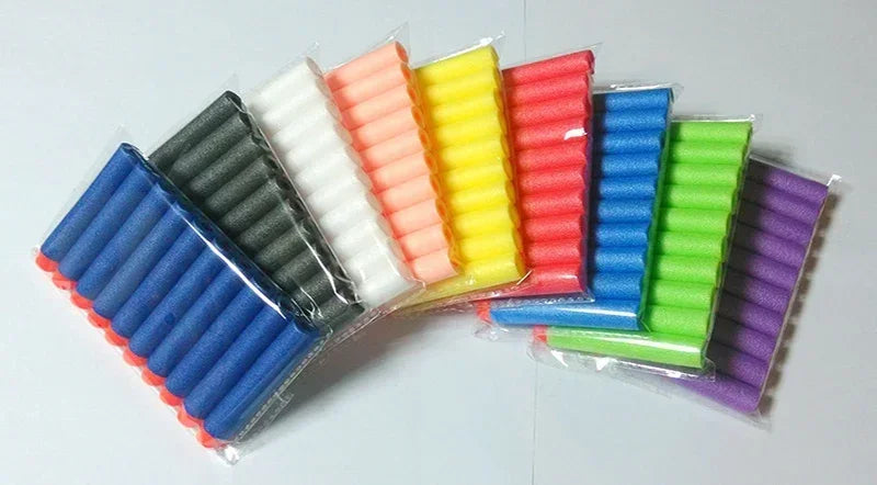 7.2cm 100pcs for Nerf Soft Bullets Darts Round Head Refill Sponge Darts Kids Children Toy Gun Bullets for NERF N-Strike Blasters