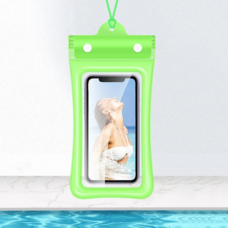 AquaGlide Clear – Transparent Waterproof Touchscreen Phone Case