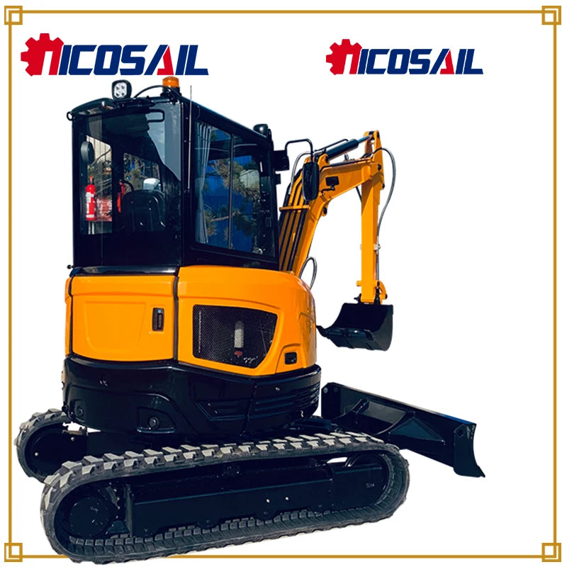 New tracked small excavator 3.5-ton mechanical small excavator with bucket used for construction