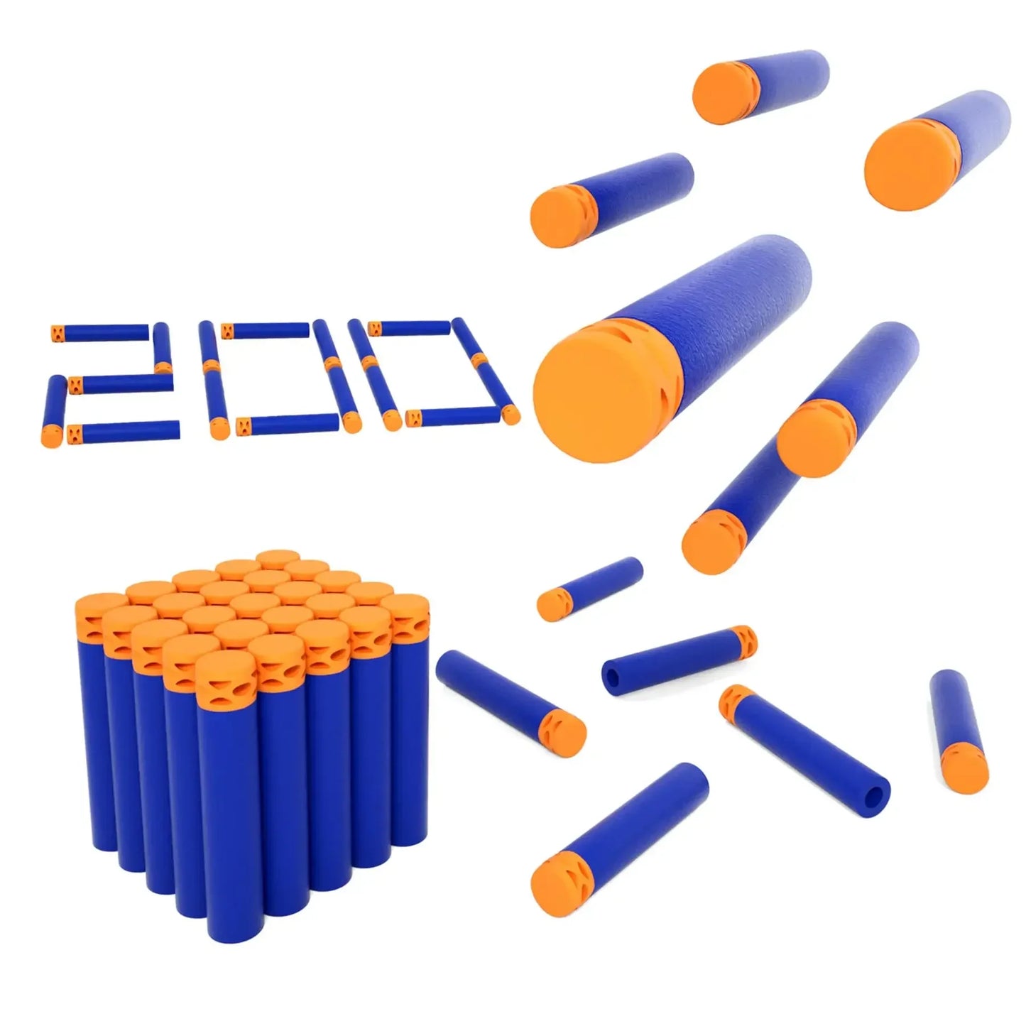 Refill Ffle Darts for Nerf Elite Guns Series Compatible EV Bullets 7.2x1.2cm Toy Gun Accessories for Party Team Game