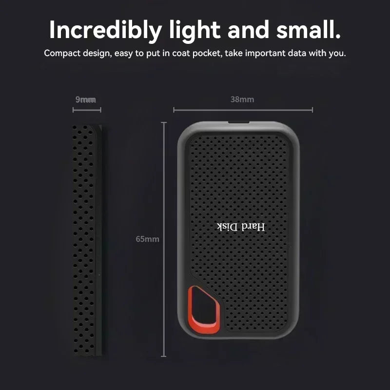 1TB High-quali External Hard Drive Portable Hard Disk 2TB Original SSD USB3.1 Solid Disk 128TB Storage Device for Windows/Mac
