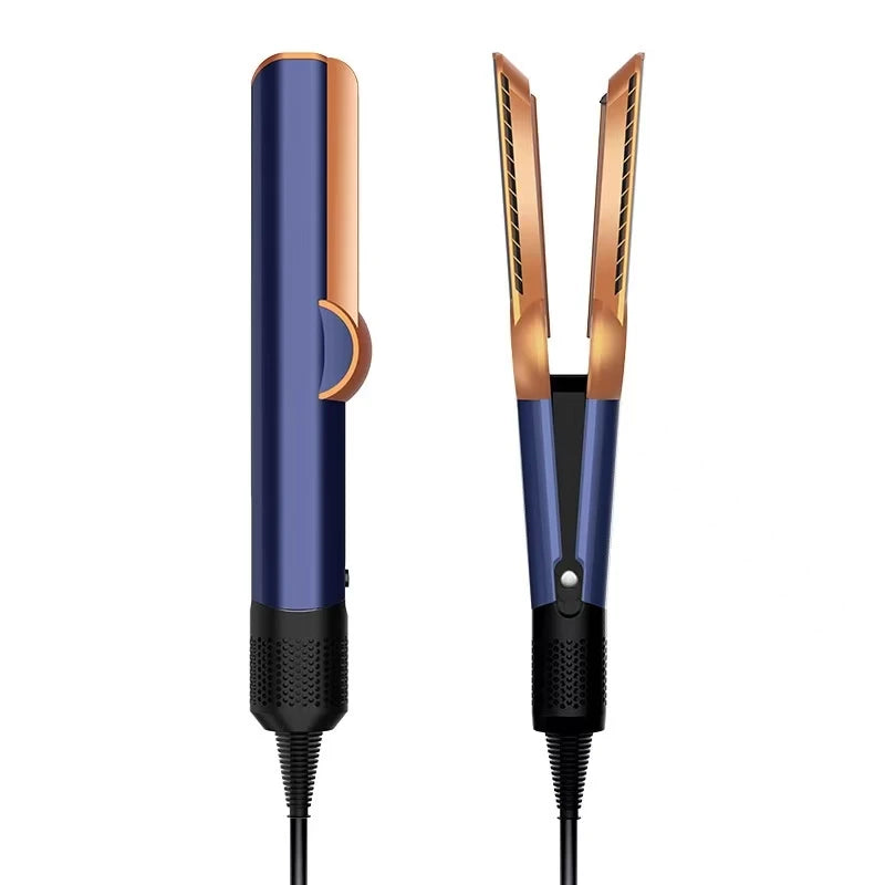2-in-1 Hair Dryer and Flat Iron Dual Heat Negative Ion Hair Styler for Quick Drying and Straightening Travel Friendly Home Use