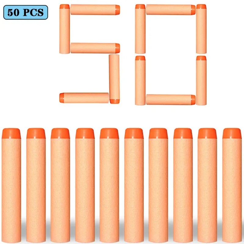 7.2cm 100pcs for Nerf Soft Bullets Darts Round Head Refill Sponge Darts Kids Children Toy Gun Bullets for NERF N-Strike Blasters
