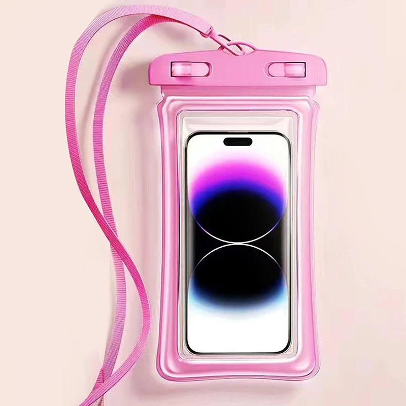 AquaGlide Clear – Transparent Waterproof Touchscreen Phone Case