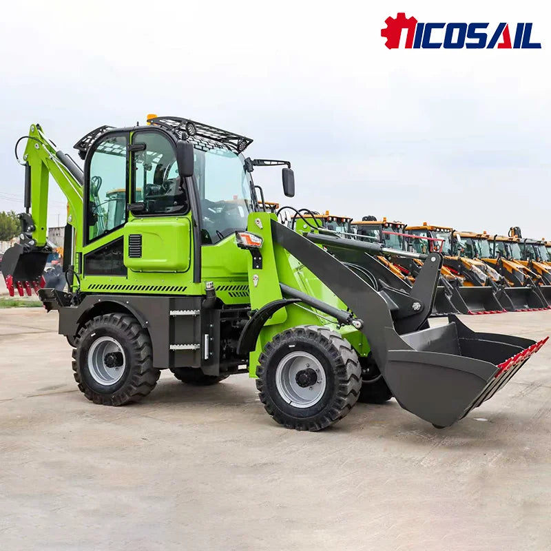 Backhoe Loader with External AC, European Cab, FOPS/ROPS for Comfort and Safety in Hot Areas