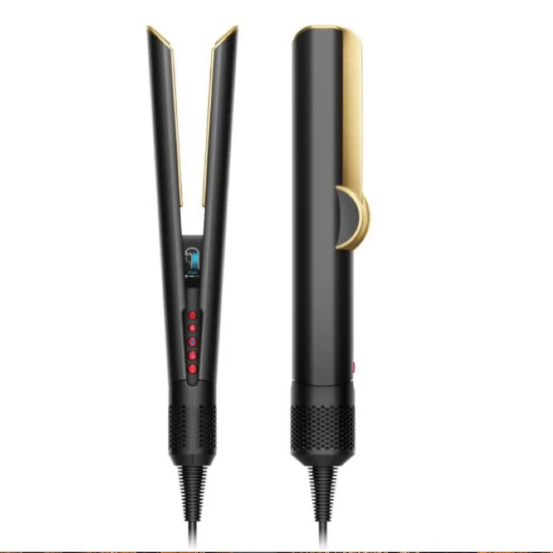 2-in-1 Hair Dryer and Flat Iron Dual Heat Negative Ion Hair Styler for Quick Drying and Straightening Travel Friendly Home Use