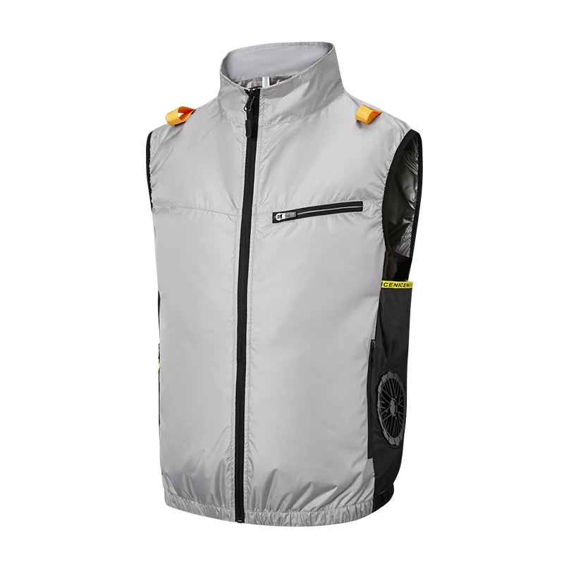 Summer Sports Fan Air-Conditioning Clothing, Cool and Lightweight for Men and Women, Travel Brand Outdoor Vest, Jacket, Sun Protection Windbreaker, Fishing Workwear