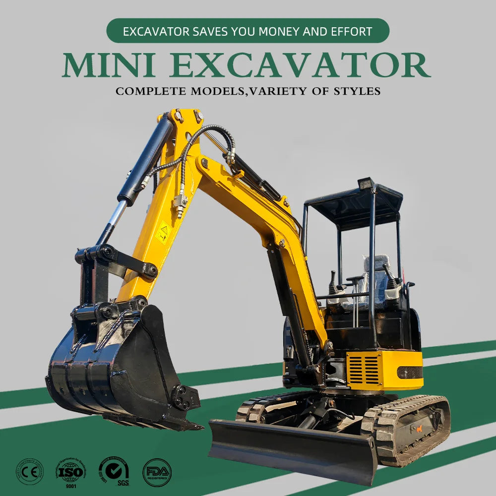 Heavy Duty Customized Small Excavator 3 Ton Crawler Digger with Attachments for Construction Farm Use Mini Excavator CE/Euro 5