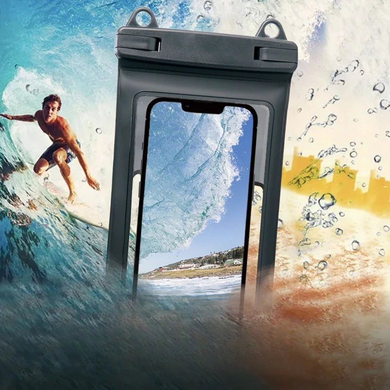 Universal Waterproof Mobile Phone Case Diving Surfing PVC Bags 7.5inch Phone Waterproof Pouch Cover Underwater Swimming Dry Bag