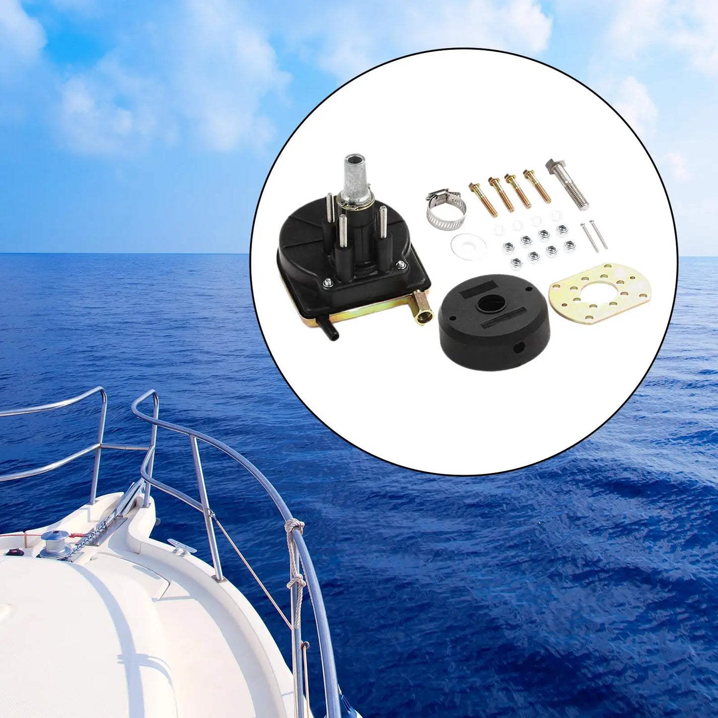 90 Degree Boat Steering Helm Bezel Set High Performance Replacement Boat Rotary Steering Mounting Bezel Marine Accessories