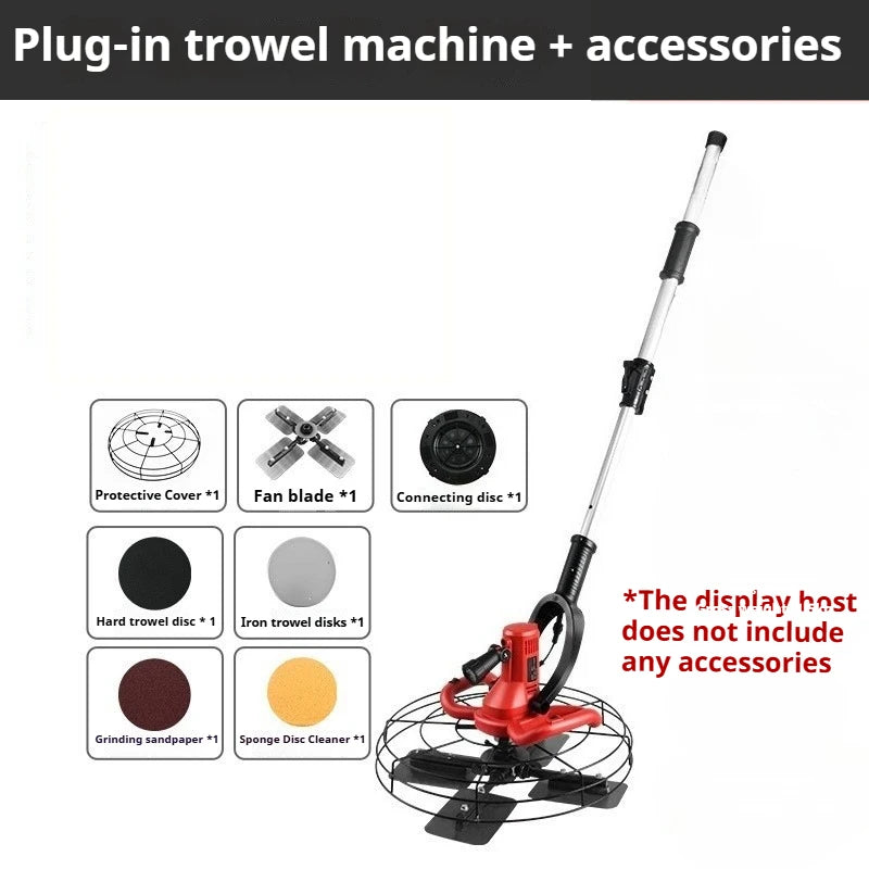 Electric Cement Mortar Trowel Machine Handheld Floor Leveling Wall Polishing Machine Concrete Grinding Construction Tools