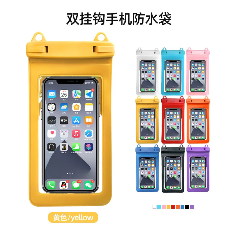 Universal Waterproof Mobile Phone Case Diving Surfing PVC Bags 7.5inch Phone Waterproof Pouch Cover Underwater Swimming Dry Bag