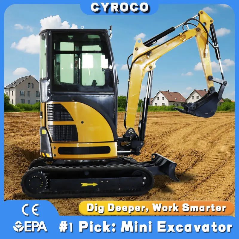 Factory Deal Mini Excavator 1 Ton 1.2 Ton Customized EURO 5 Excavator Kubota Engine Crawler Excavator Free Shipping