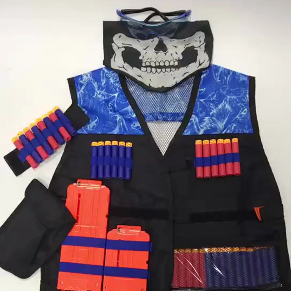 Soft Kids Vest Suit Kit for Nerf N-Strike Elite Series Outdoor Game Undershirt Holder Magazine Accessories Toys