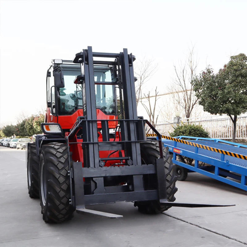 Hot Sale Customized 5t Offroad Forklift Truck | 4WD Diesel 5000kg Lift | Free Parts & Warranty
