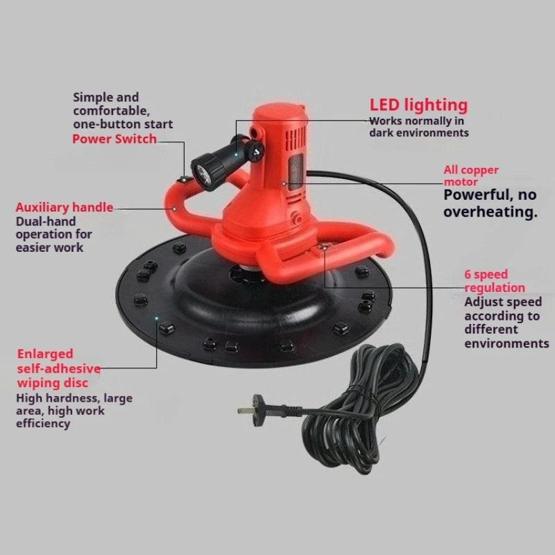 Electric Cement Mortar Trowel Machine Handheld Floor Leveling Wall Polishing Machine Concrete Grinding Construction Tools
