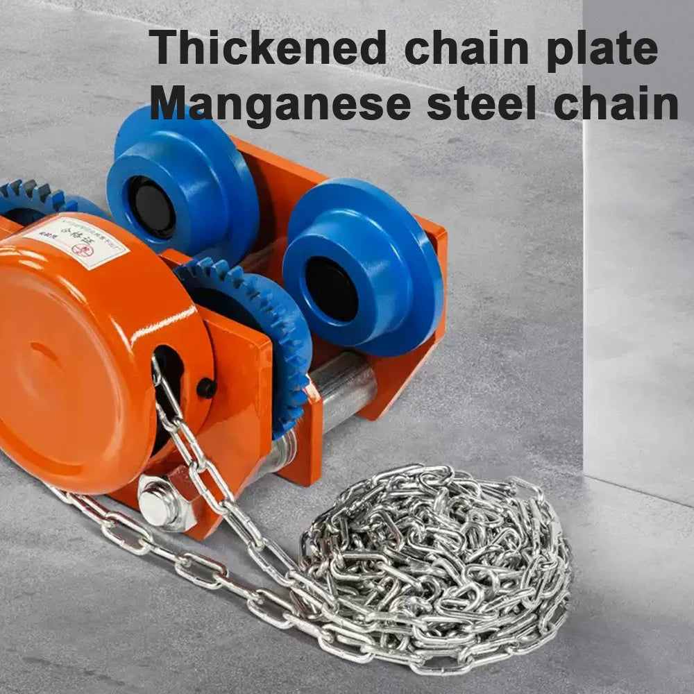 Manual T-Type Trolley Monorail Crane I-Beam Pulley Hoist Lifter 0.5 Ton 1 Ton 2 Ton Monorail Hoisting Pulley Truck