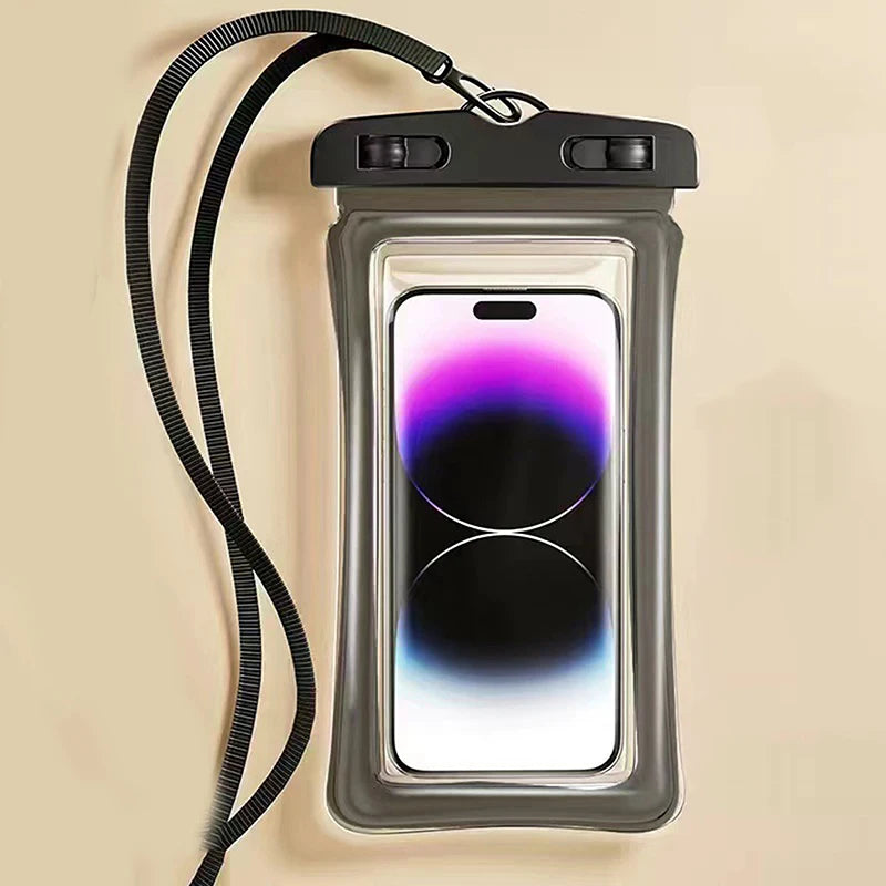 AquaGlide Clear – Transparent Waterproof Touchscreen Phone Case