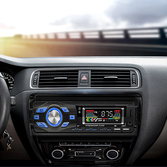 Car MP3 Player 1DIN Car Radio Stereo Audio Bluetooth AM FM SD USB Classic Stereo Audio Playe APP Remote Control 6oWx4