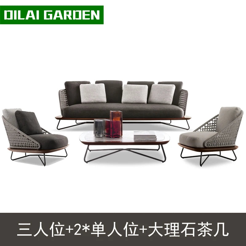 Lounge Terrace Sofa 3 Person Balcony Outdoor Sofa Garden Single Muebles De Jardin De Exterior Outdoor Patio Furniture