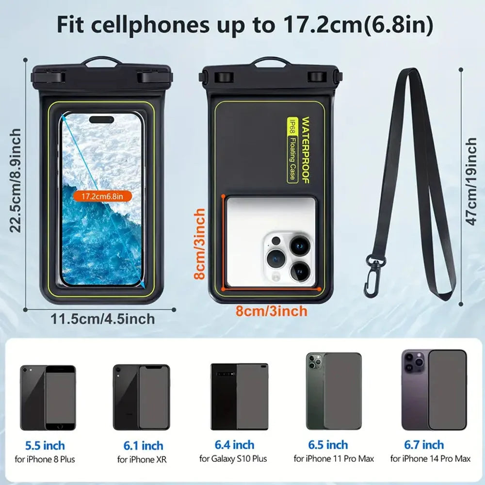 SplashGuard Pro – Waterproof Phone Pouch with Safety Tether