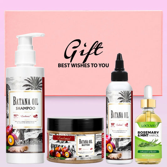 Hair Care Products Batana Shampoo for Clean Scalp,Strengthening Moisturizing Batana Butter & Oil Anti-loss Rosemary & Mint Serum