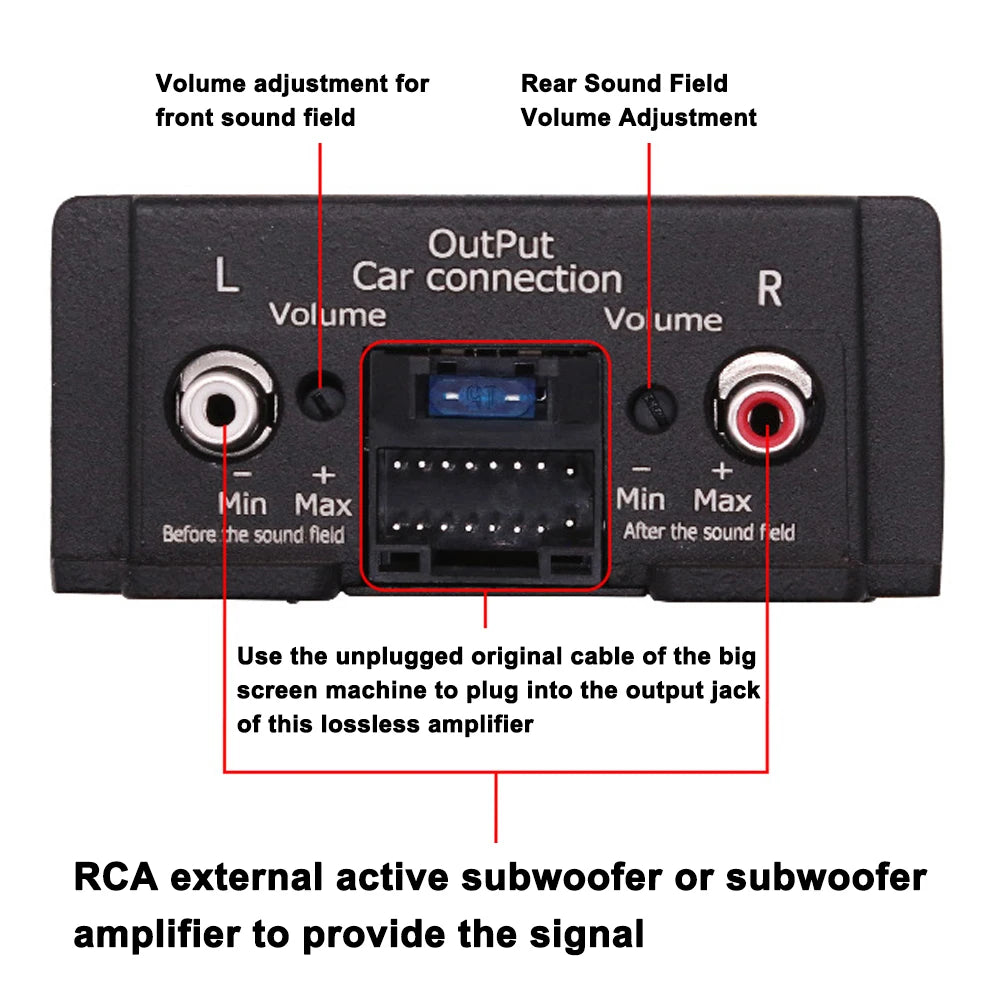 4-Channel Car Amplifier 80Wx4 Audio Modification Power Amplifier Digital Sound Processor Class A/B for Android Car Player