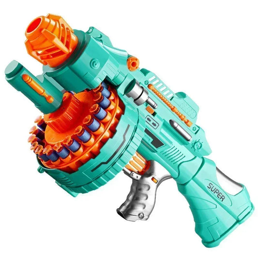 Nerfs Gun Toy Children's Electric Continuous Shooting Gatling Suction Cup Soft Bullet BB Gun for Kids GiftFP