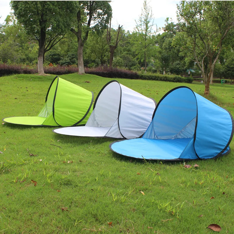 Summer Folding Tents Single Beach Outdoor Camping Instant Pop-up Automatic Sun Shelter UV Protection Sunscreen Mini Beach Tent