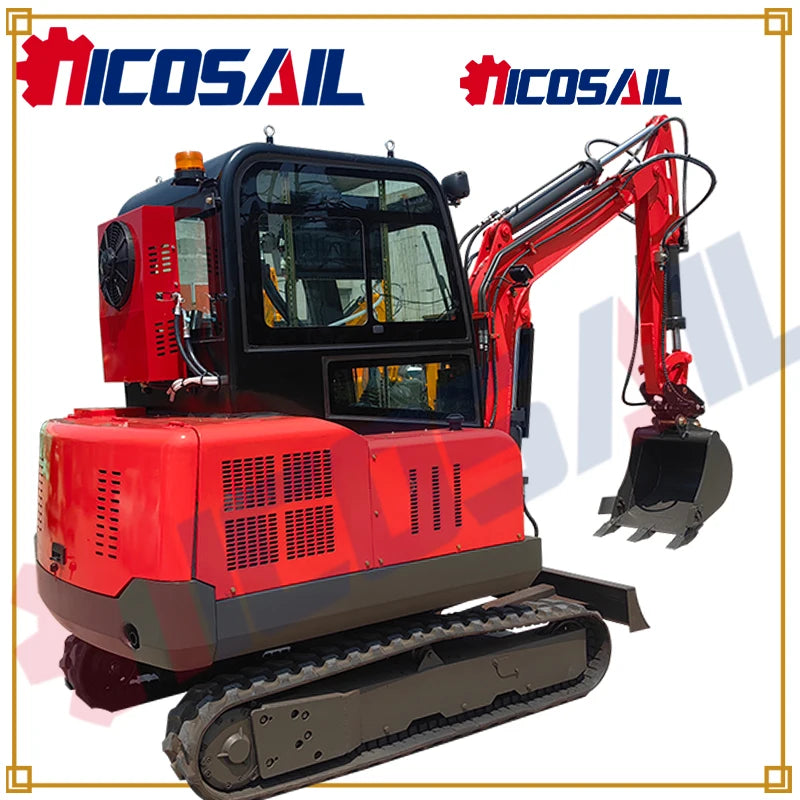 New tracked small excavator 3.5-ton mechanical small excavator with bucket used for construction