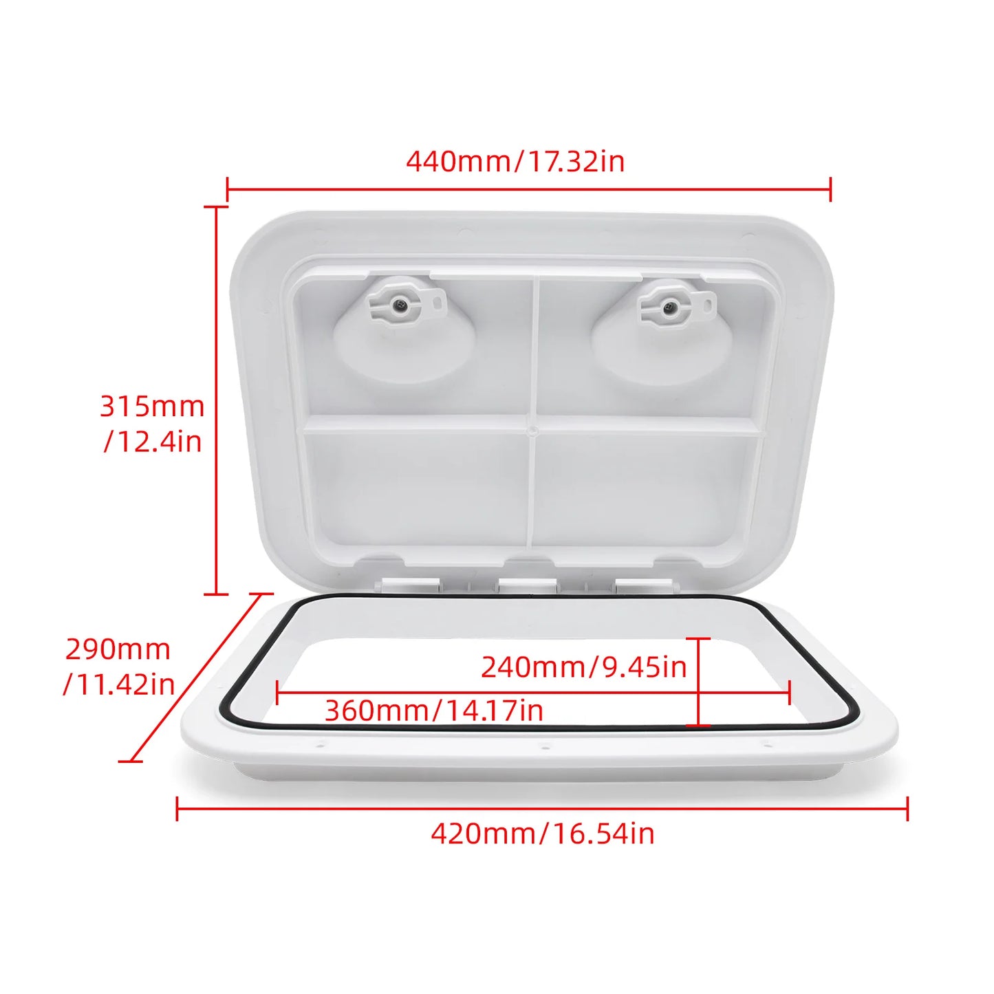 Boat Accessories ABS Deck Access Hatch Cover For Marine Boat yacht RV Watertight Anti-UV Non-Skid Inspection Hatch Cover