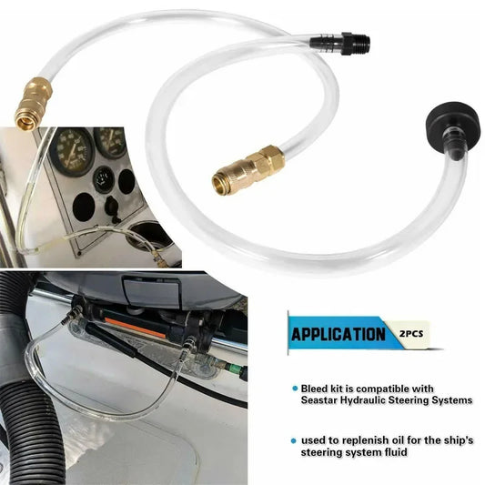 Boat Bleed Kit Filler Kit Fit for All Inboard/Outboard Seastar Hydraulic Steering Systems,Marine Accessories (2Pcs/Set)
