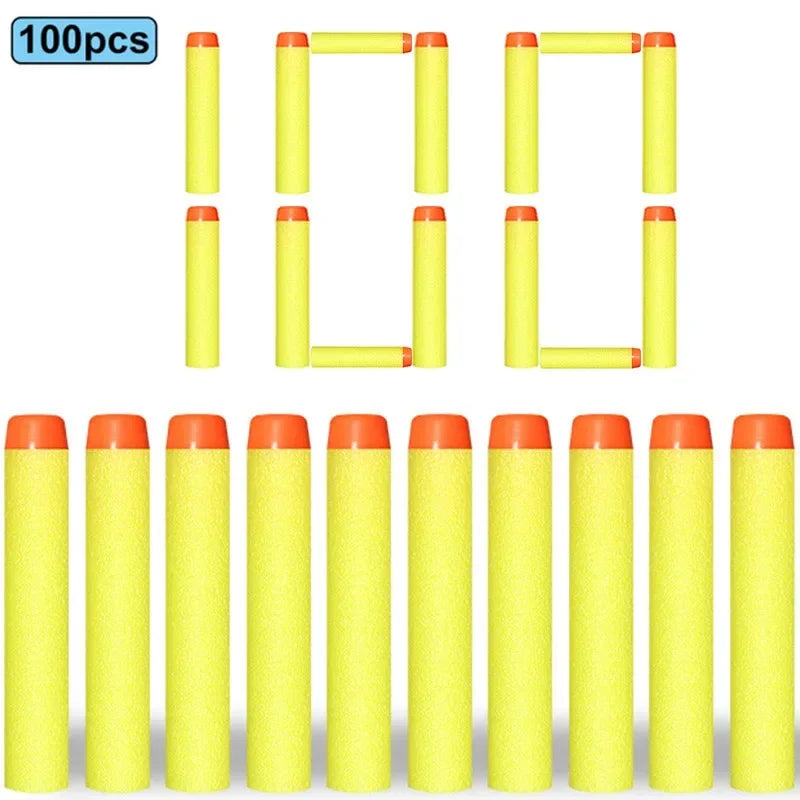 7.2cm 100pcs for Nerf Soft Bullets Darts Round Head Refill Sponge Darts Kids Children Toy Gun Bullets for NERF N-Strike Blasters