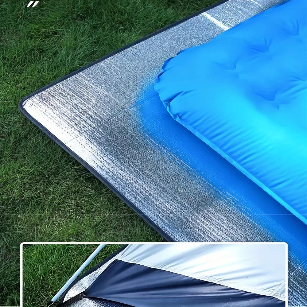 ZHUOHUA Ortable Aluminum Foil Moisture-Proof Mat,Waffle Weave Design,Lightweight for Camping,Beach,Tents,All-Season Outdoor Use