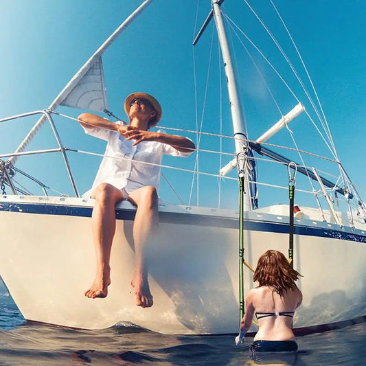 Launching Ladder Nylon Boat Rope Ladder Folding Auxiliary Marine Rope 3 Step Portable Rope Boarding Ladder For Inflatable Boat