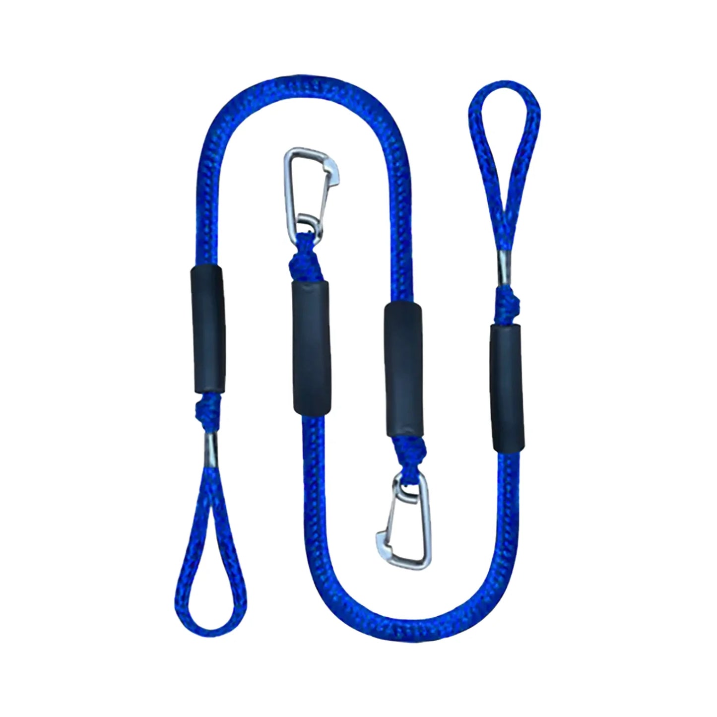 4FT Marine Bounce Rope Elastic Mooring Line with M8 Metal Buckle Boat Mooring Rope Stretch Surf Rope Boat Mooring Accessories